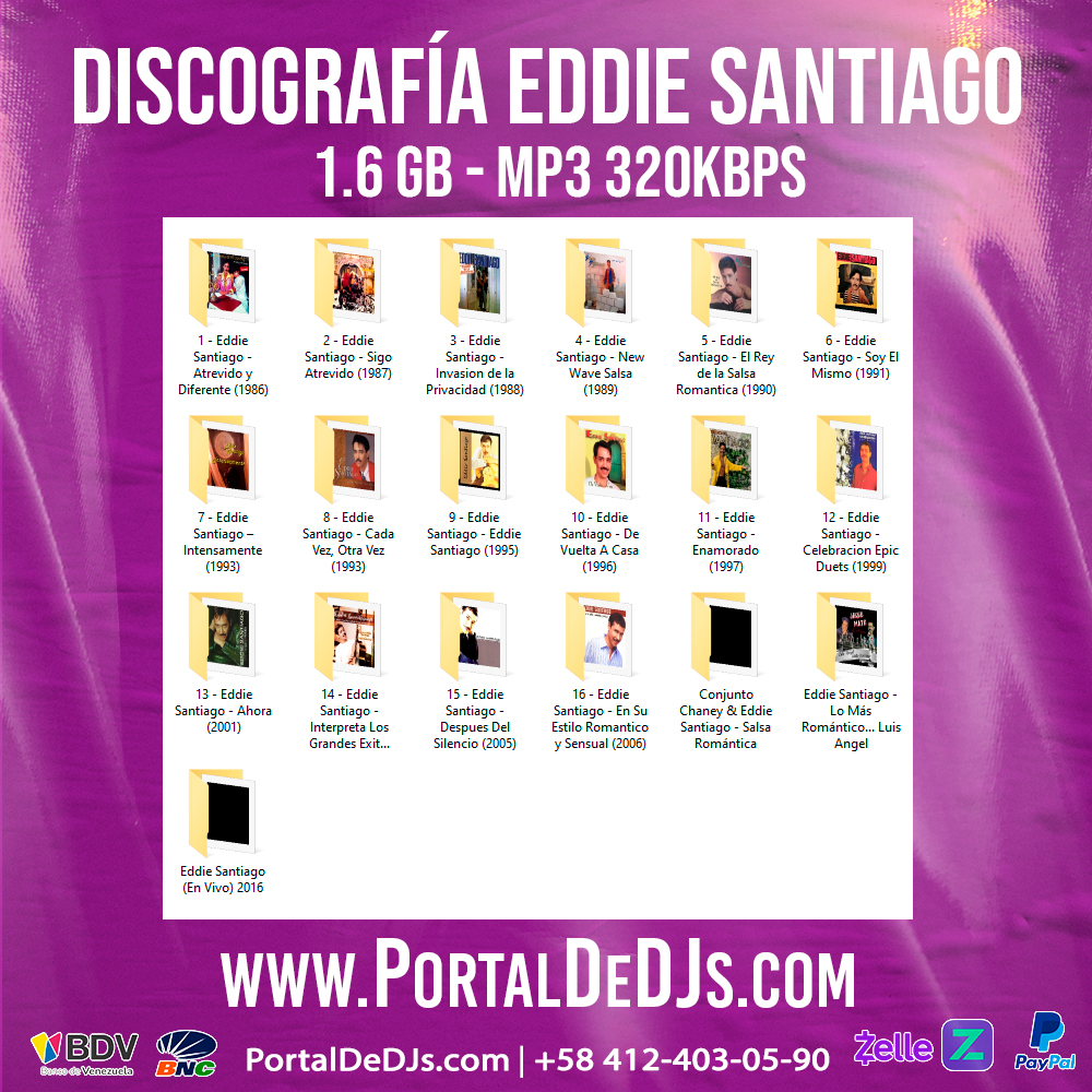 Pack Discografía Completa Eddie Santiago – "Rey de la Salsa Romántica" (1986 - 2006) - Image 3