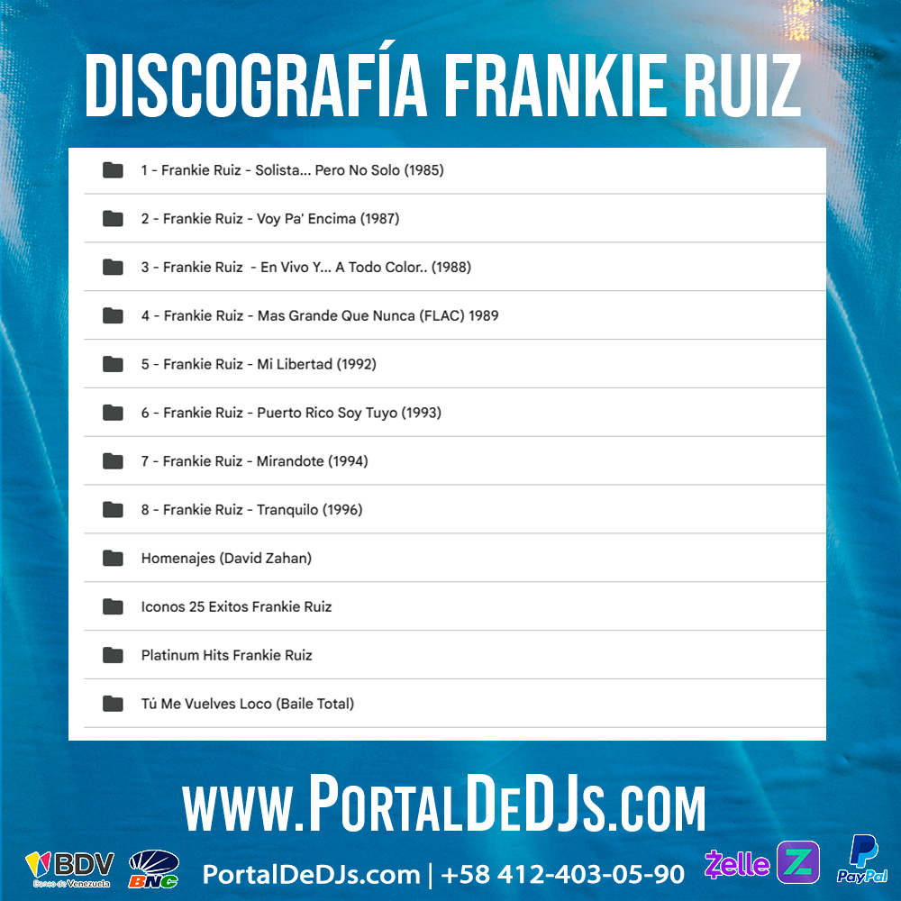 Pack Discografía Completa Frankie Ruiz – "El Papá de la Salsa" (1980 - 1996) - Image 3